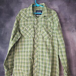 Kids wrangler western shirt pearl snap size L 10/12